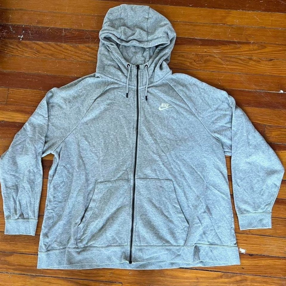 Y2k Baggy Nike Swoosh zip-up hoodie Size XL
